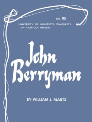 cover image of John Berryman--American Writers 85